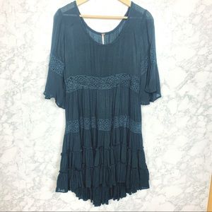 Free People Boho Tiered Lace Dress